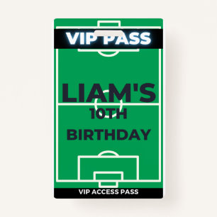 Soccer Birthday Party them VIP Pass Badge