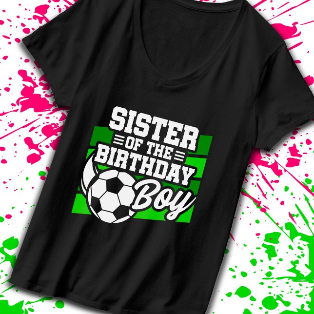 Soccer Birthday Sister - Boys Soccer Birthday T-Shirt (Creator Uploaded)