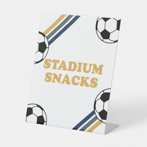 Soccer Birthday Stadium Snacks Food Sign