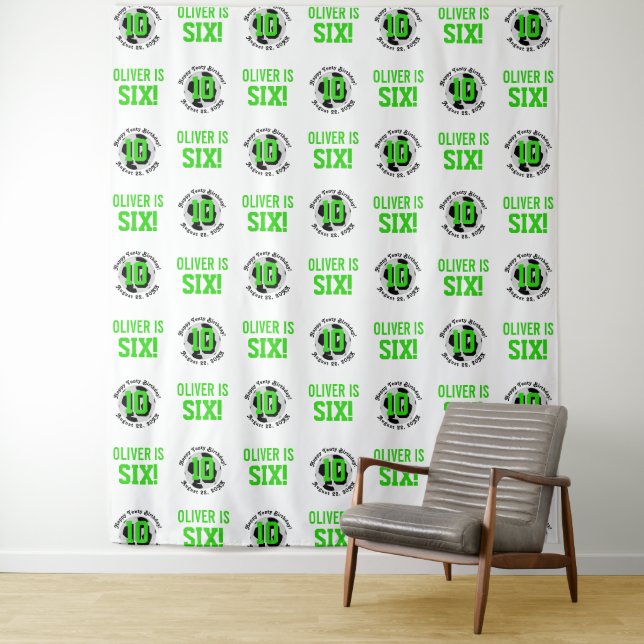 Soccer Birthday Step and Repeat Photo Backdrop (In Situ)