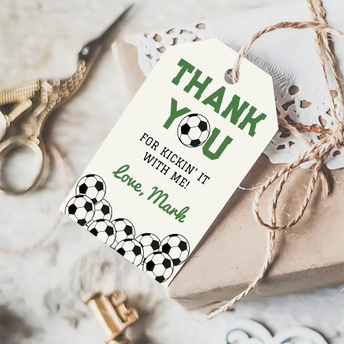 Soccer Birthday Thank You Gift Tags