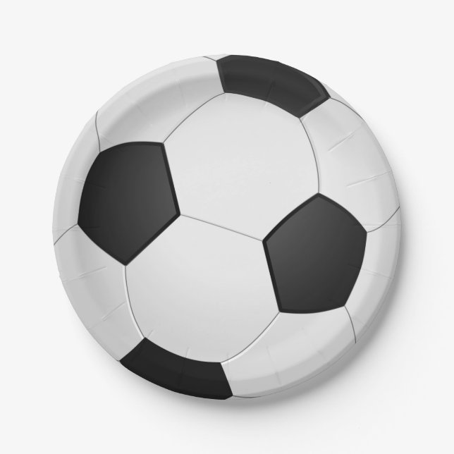 Soccer Birthday Theme Paper Plates (Front)
