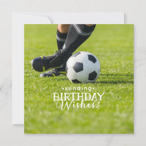 Soccer Birthday with ball and Happy Birthday  Card