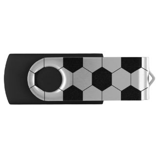 Soccer Black and White Flash Drive