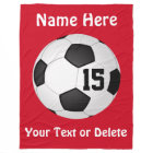 Soccer Blanket with NAME, NUMBER and TEXT