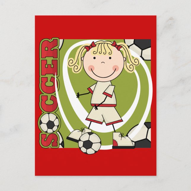SOCCER - Blond Girl T-shirts and Gifts Postcard (Front)