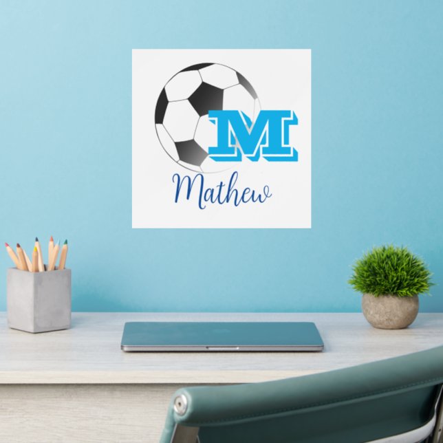 Soccer Blue Boy Wall Decal (Home Office 2)