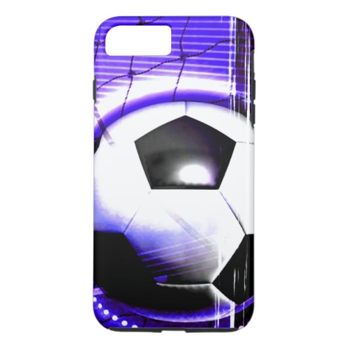 Soccer Blue Personalize with name or team name iPhone 8 Plus7 Plus Case