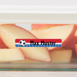 Soccer Blue - Red   96 narrow Kids' Labels