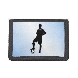 Soccer Blue / Sports Design Tri-fold Wallet