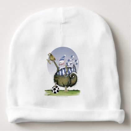 soccer blues kitty baby beanie