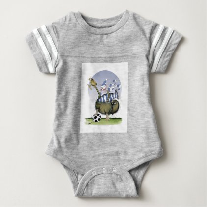 soccer blues kitty baby bodysuit