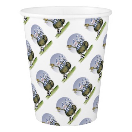 soccer blues kitty paper cup