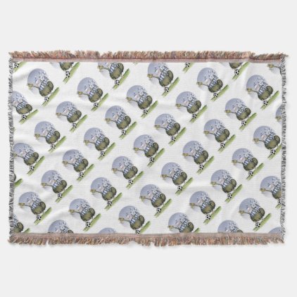 soccer blues kitty throw blanket