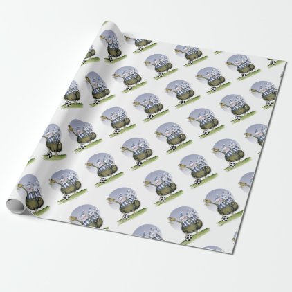 soccer blues kitty wrapping paper