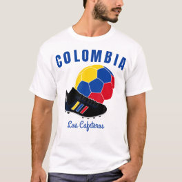 Soccer Boot Ball Cafeteros Colombia Flag Football T-Shirt