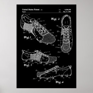 Soccer Boots Patent Poster