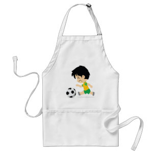 Soccer Boy Adult Apron