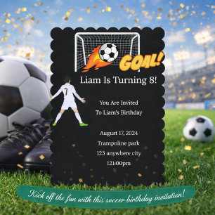 SOCCER BOY BIRTHDAY INVITATION 