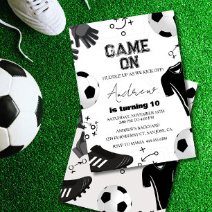 Soccer Boy Birthday Party Invitation
