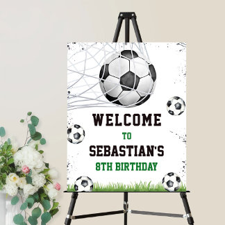 Soccer Boy Birthday Welcome Sign