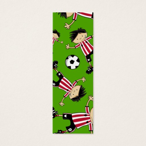 Customizable Soccer Boy Football Bookmark Business Card Templates