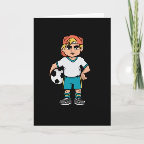 Soccer Boy Football Design Card