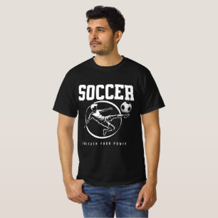 Soccer Boy Kick Silhouette Sports T-Shirt