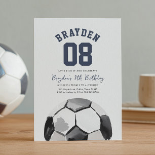 Soccer Boy Sports Birthday Invitation