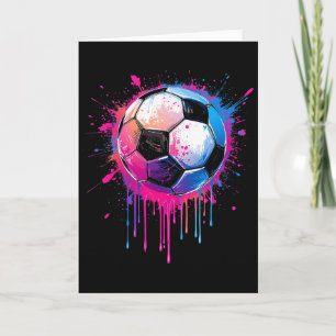 Soccer Boys Girls Awesome Colorful Soccer Drip Soc Card