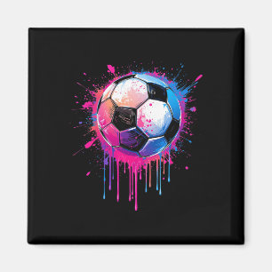 Soccer Boys Girls Awesome Colorful Soccer Drip Soc Magnet