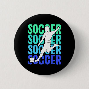 Soccer Boys Men Kids  Button