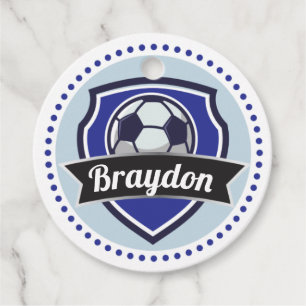 Soccer Boys Name Birthday Party Tags