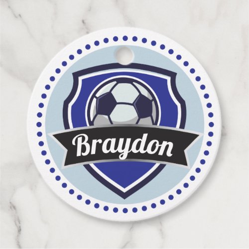 Soccer Boys Name Birthday Party Tags