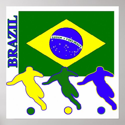 Soccer Brazil Poster