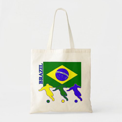 Soccer Brazil Tote Bag