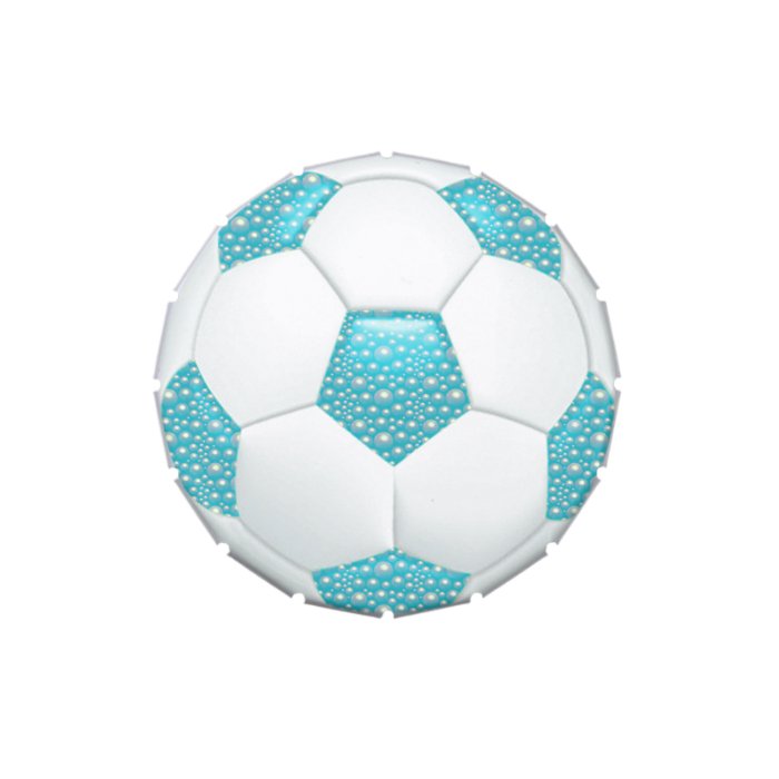 Soccer   Bright Aqua Soccer Ball With Pearls Jelly Belly Tin