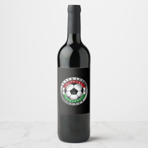 Soccer Budapest Hungary Generation X Wine Label