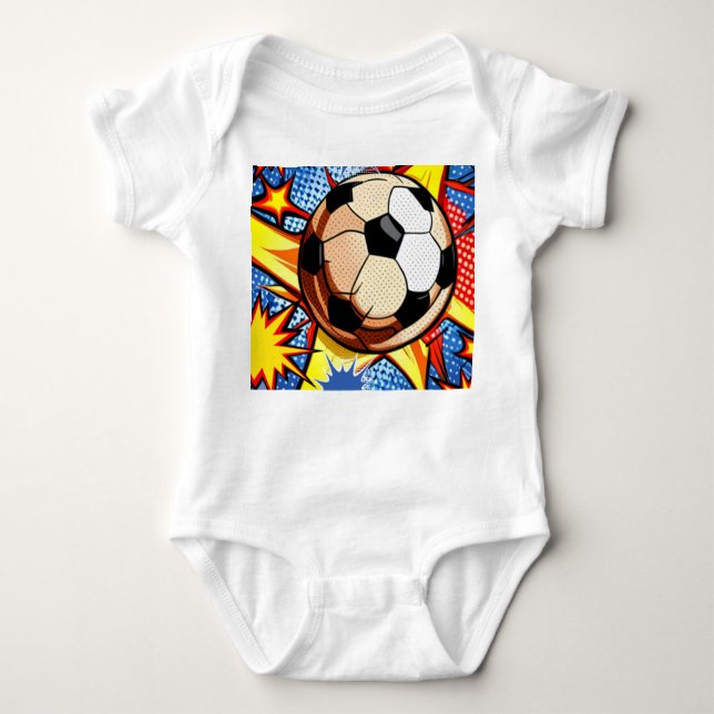Soccer Burst Baby Bodysuit (Front)