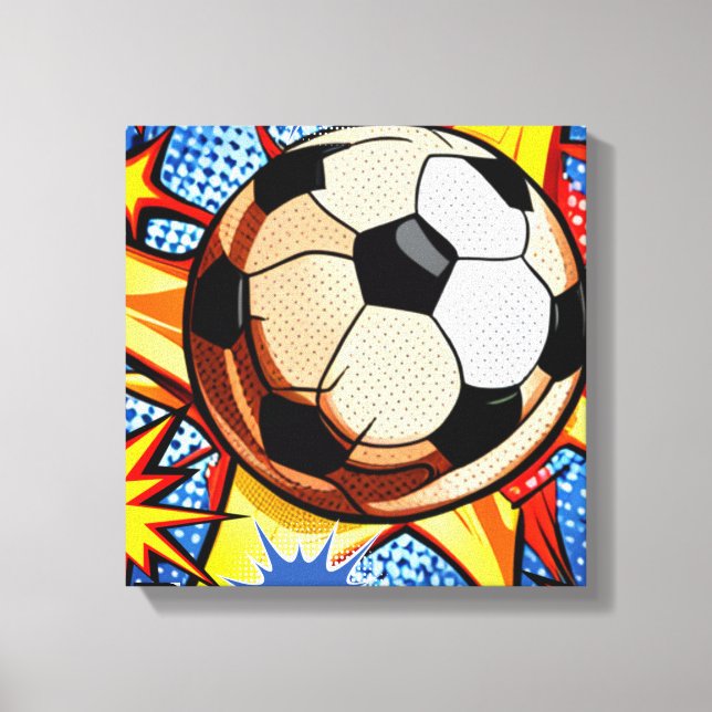 Soccer Burst Canvas Print (Front)