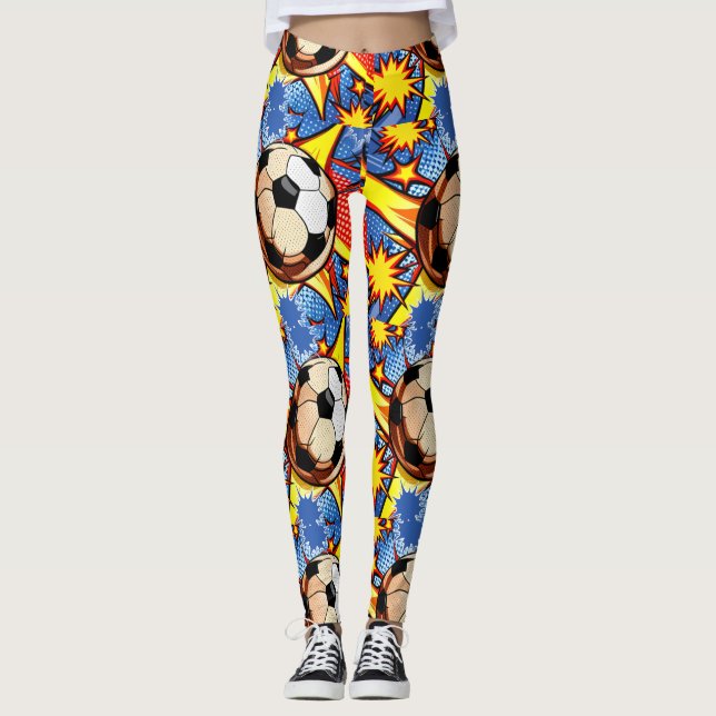 Soccer Burst Leggings (Front)