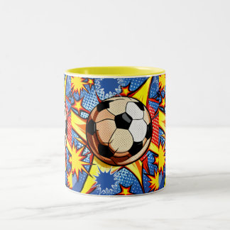 Soccer Burst Two-Tone Coffee Mug