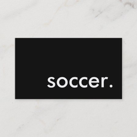 Soccer. Business Card
