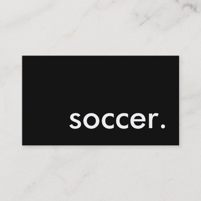 soccer. business card (Front)