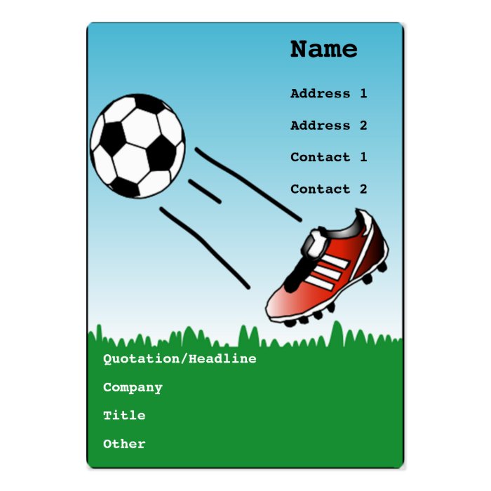 Soccer business card