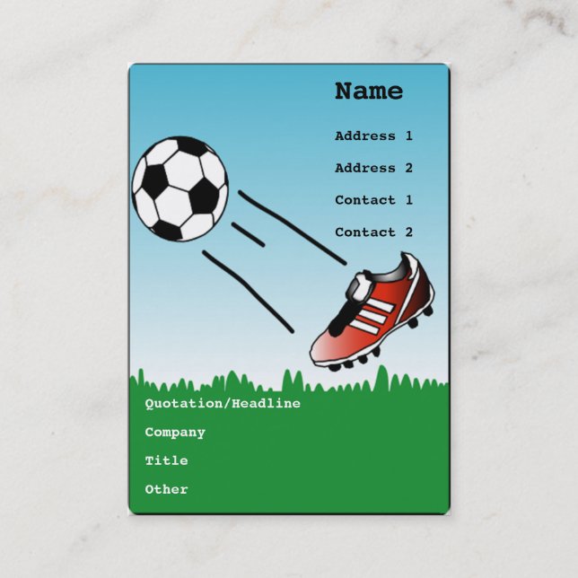 Soccer business card (Front)