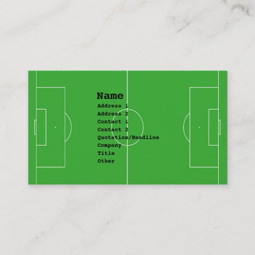 soccer business cards -