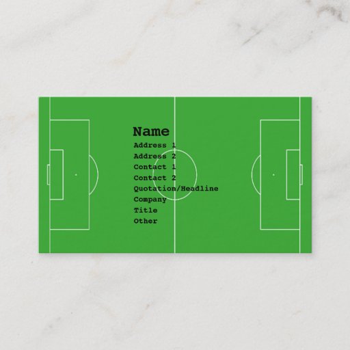 Customizable soccer business cards -