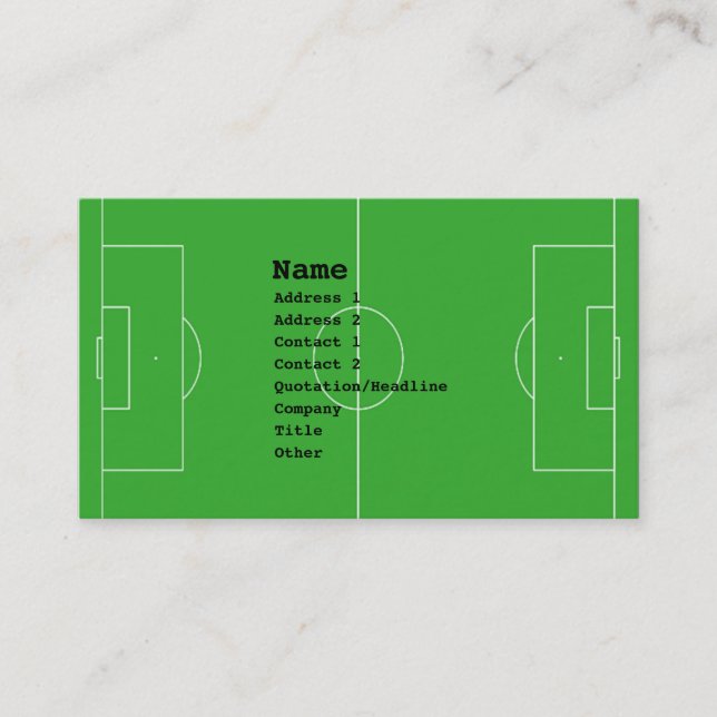 soccer business cards - (Front)