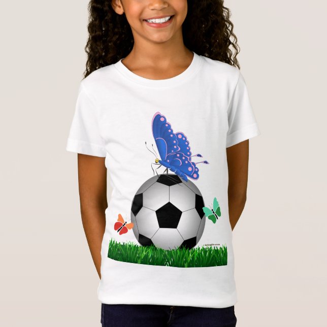 Soccer, butterflies T-Shirt (Front)